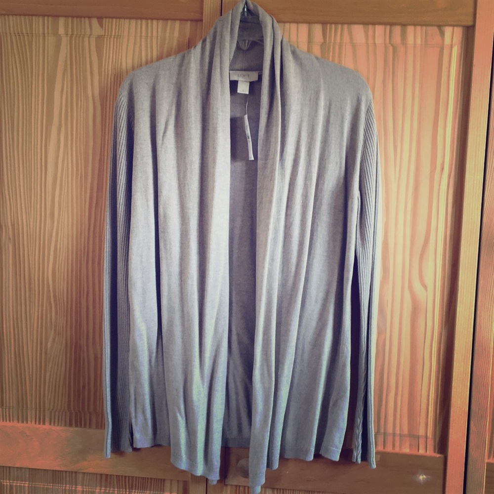 New with tag Loft beige light sweater cardigan